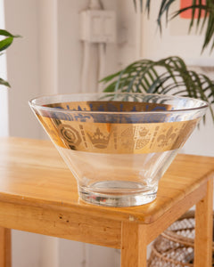 Vintage Royal Gold Rim Glass Bowl