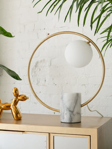 Gold Circle Table Lamp