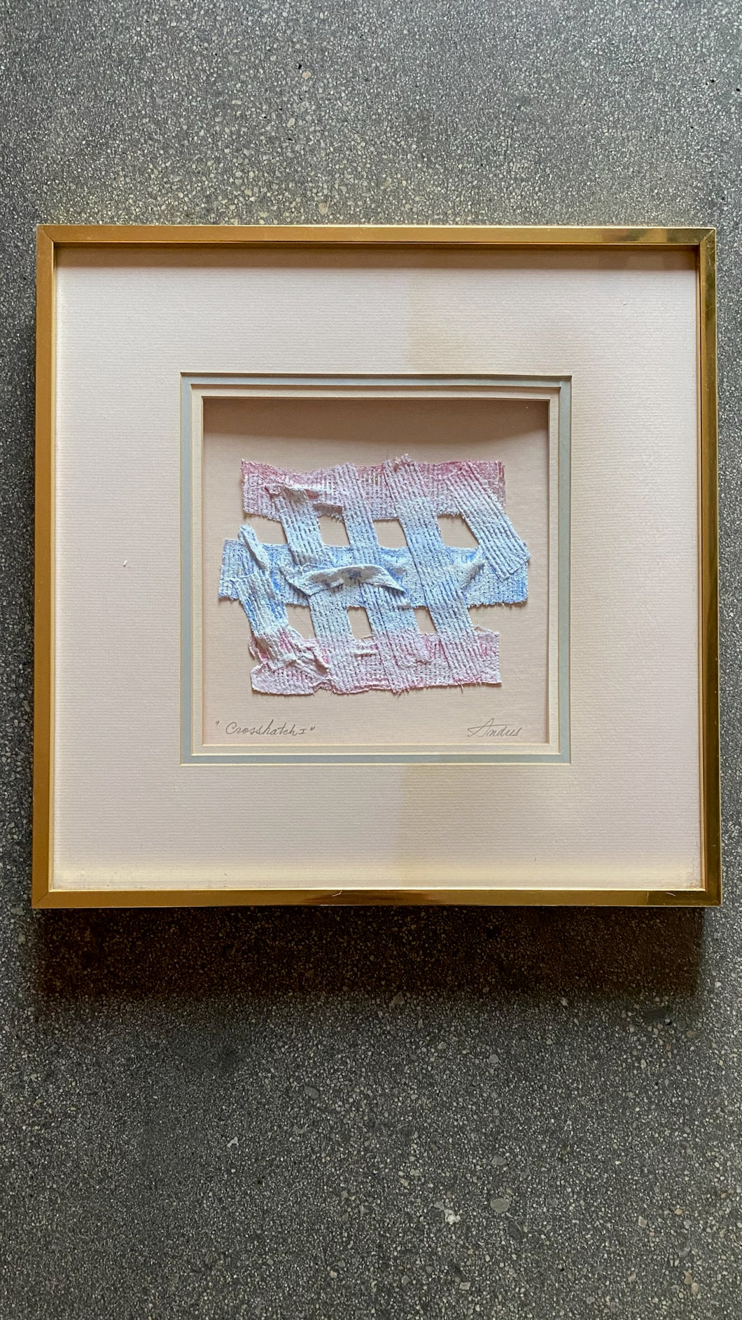 Crosshatch I by Andres, Mixed Media Framed