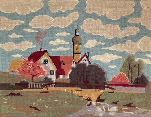 Countryside, Needlepoint Framed