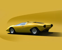 Load image into Gallery viewer, Lamborghini Countach by Sour Candy, Print on Canvas Framed
