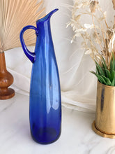 Load image into Gallery viewer, Blue Glass Vase Pitcher
