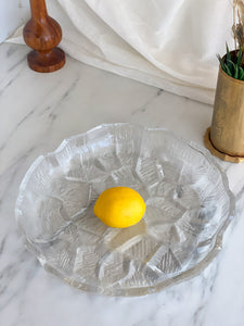 Vintage Cut Glass Serving Plate