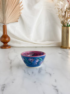 Vintage Small Signed Blue Glazed Bowl