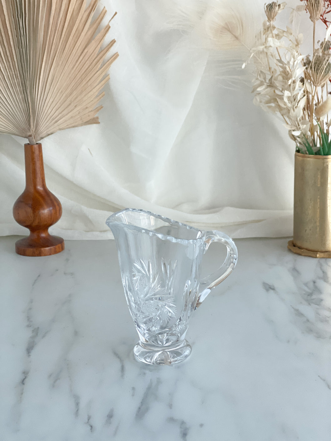 Vintage Cut Glass Creamer