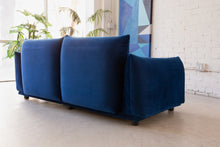 Load image into Gallery viewer, Miguel Two Seater Sofa in Deep Blue Velvet
