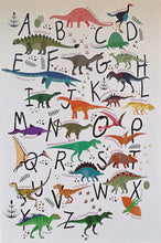 Load image into Gallery viewer, Dinosaur Alphabet, Print Framed
