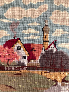 Countryside, Needlepoint Framed