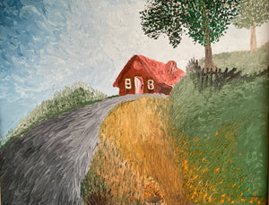 The Red Barn, Painting