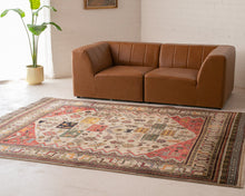 Load image into Gallery viewer, Olive Green Accents Vintage Rug
