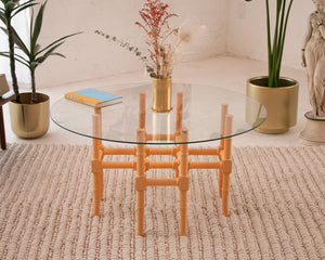 Peach Bamboo Regency Coffee Table