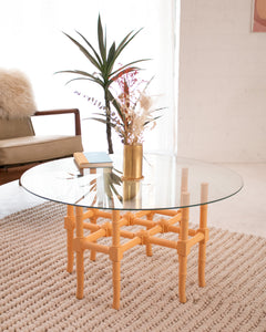 Peach Bamboo Regency Coffee Table