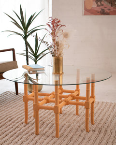 Peach Bamboo Regency Coffee Table