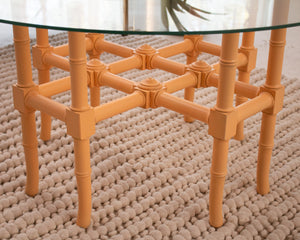 Peach Bamboo Regency Coffee Table