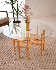 Peach Bamboo Regency Coffee Table