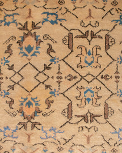 Blue Tan Persian Vintage Rug