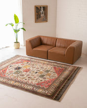 Load image into Gallery viewer, Olive Green Accents Vintage Rug
