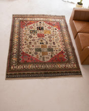 Load image into Gallery viewer, Olive Green Accents Vintage Rug
