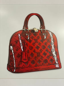 Red Purse Louis Vuitton Art