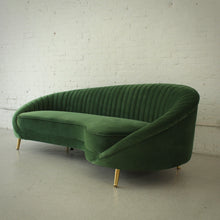 Load image into Gallery viewer, Selena Curved Sofa in Emerald Green
