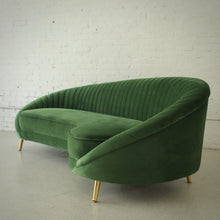 Load image into Gallery viewer, Selena Curved Sofa in Emerald Green
