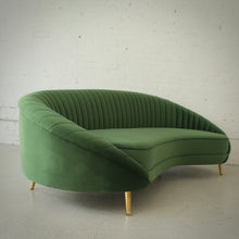 Load image into Gallery viewer, Selena Curved Sofa in Emerald Green
