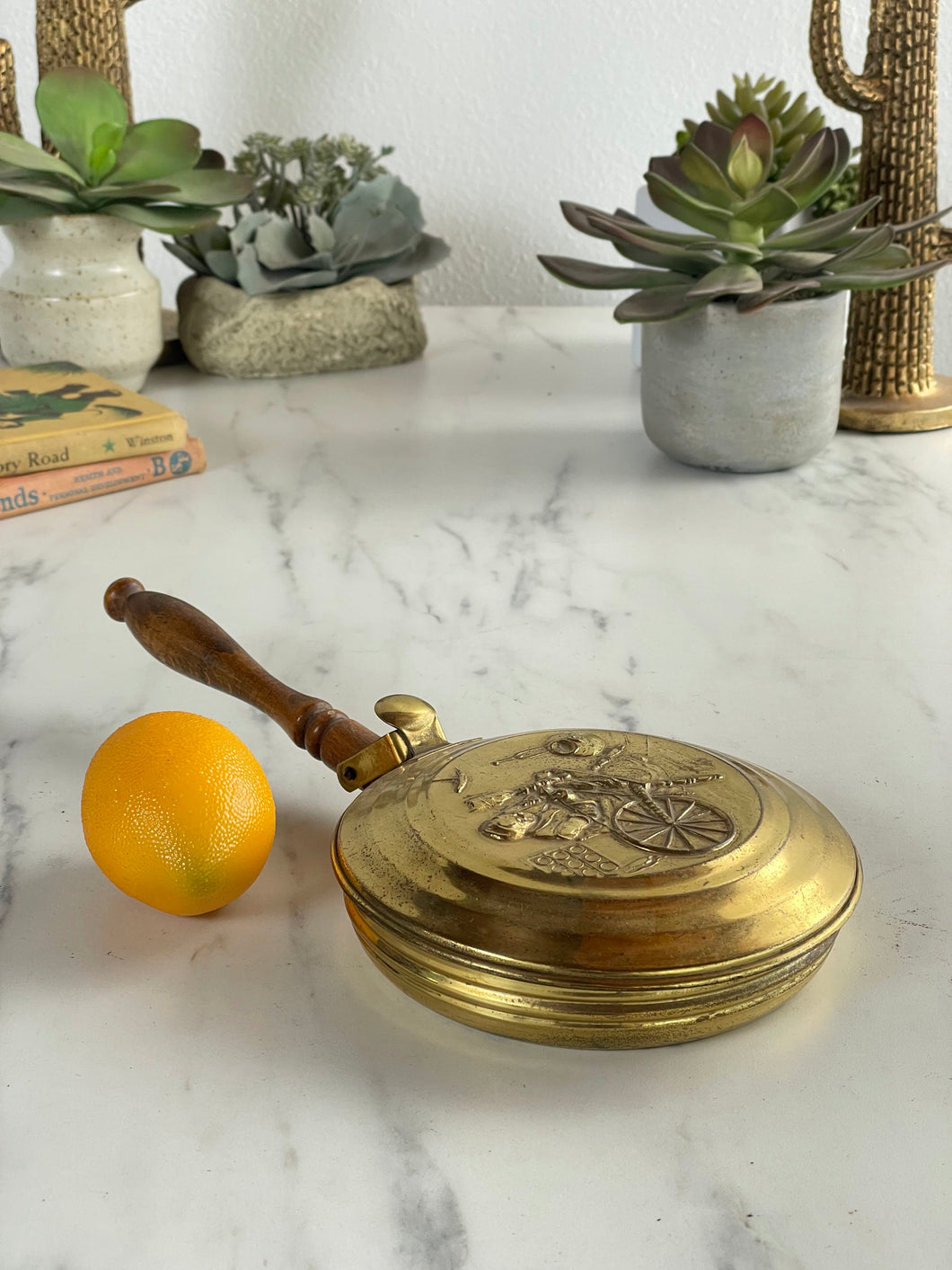 Antique Brass Warming Pan