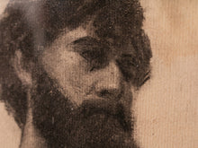 Load image into Gallery viewer, Charcoal Study of a Bearded Man By Emilio Lanz
