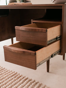 Kurt Three-Drawer Desk