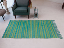 Load image into Gallery viewer, 70&#39;s Teal Rug from Ackermans Estate
