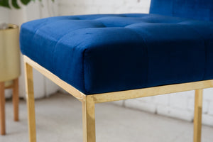 Ella Counter Stool in Blue Velvet