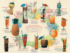 Tiki Party Cocktail Illustration