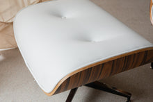 Load image into Gallery viewer, White Leather Chair with Ottoman
