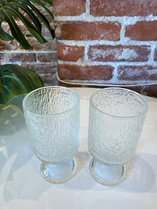 Vintage “Crystal Ice” Glasses - Set of 2