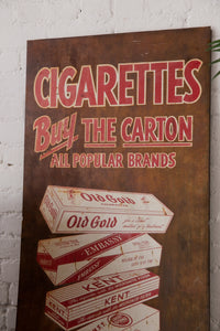 Antique Hand-painted Buy The Carton Sign