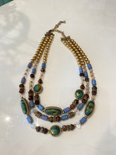 Load image into Gallery viewer, Vintage Gold toned Beaded Necklace
