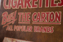 Load image into Gallery viewer, Antique Hand-painted Buy The Carton Sign
