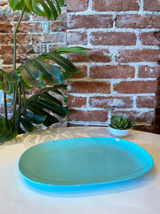 Vintage Teal Texas Ware Tray