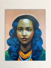 Load image into Gallery viewer, Woman with Blue Hair Portrait
