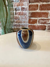 Load image into Gallery viewer, Vintage Blue and Brown Ceramic Vase
