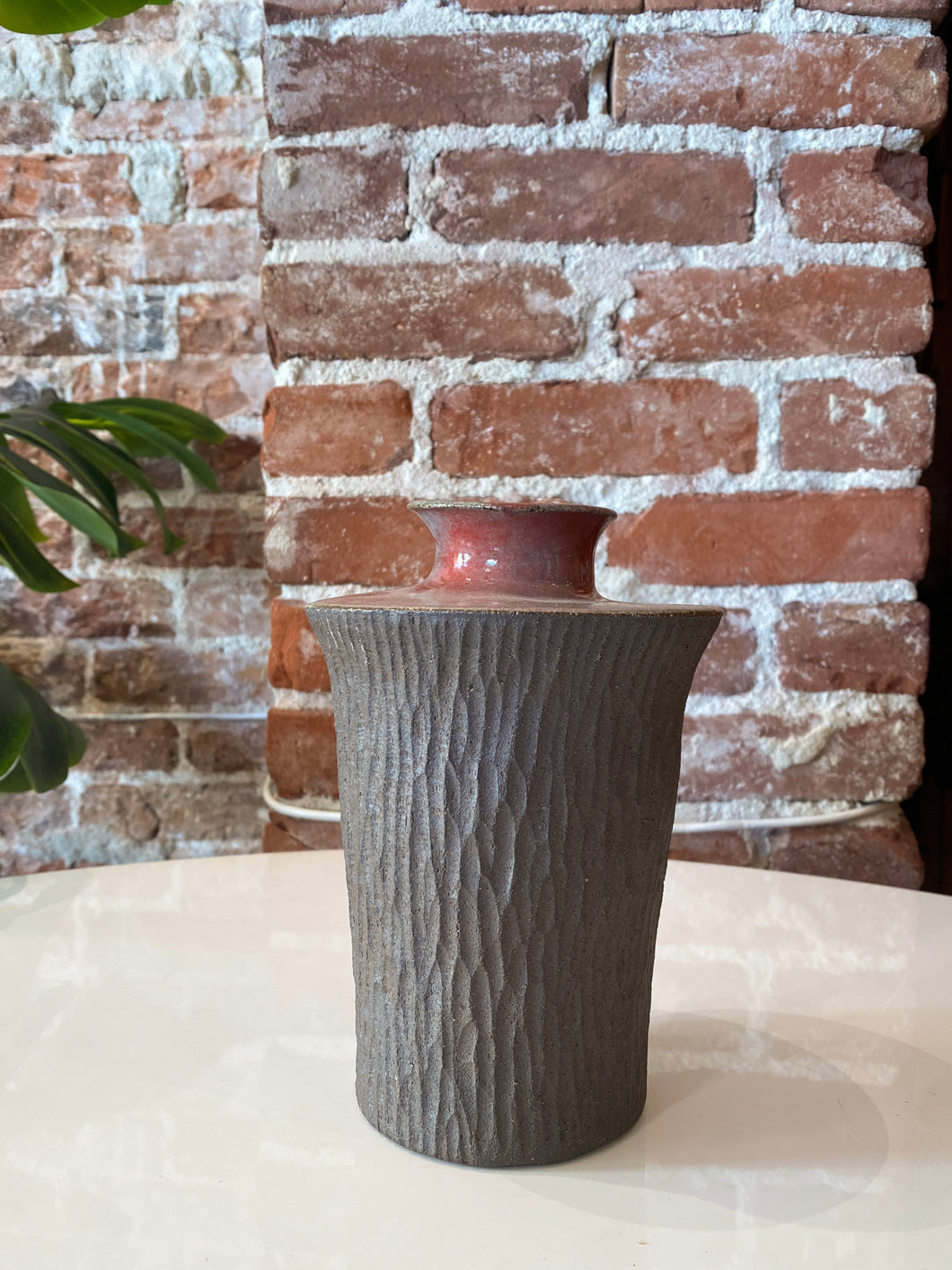 Vintage Grey Stoneware Vase