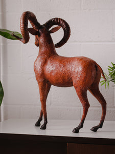 Ram Leather Sculpture