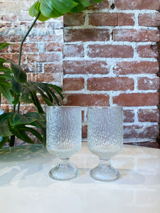 Vintage “Crystal Ice” Glasses - Set of 2