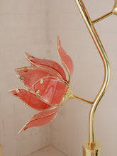 Load image into Gallery viewer, Pink Lotus Brass Floor Lamp
