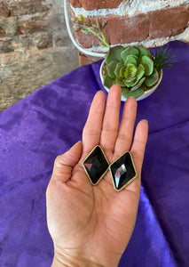 Black Triangular Earrings