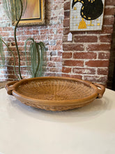 Load image into Gallery viewer, Vintage Large Wicker Tray with Handles
