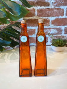 Vintage Orange Glass Bottle