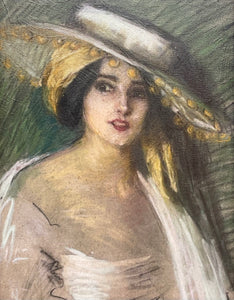 Lady With Hat Portrait