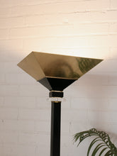 Load image into Gallery viewer, Brass Lucite Torchiere Floor Lamp
