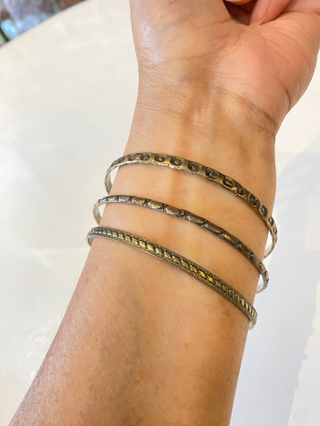 Gold Tone Bangles - Set of 3